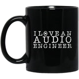 I Love An Audio Engineer Ceramic Home or Stainless Steel Travel Mug