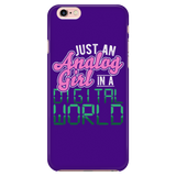 Just An Analog Girl In A Digital World iPhone Android Cell Phone Case