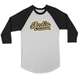 "Audio" Raglan Baseball Three-Quarter Sleeve Shirt