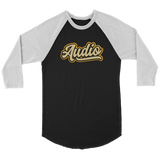 "Audio" Raglan Baseball Three-Quarter Sleeve Shirt