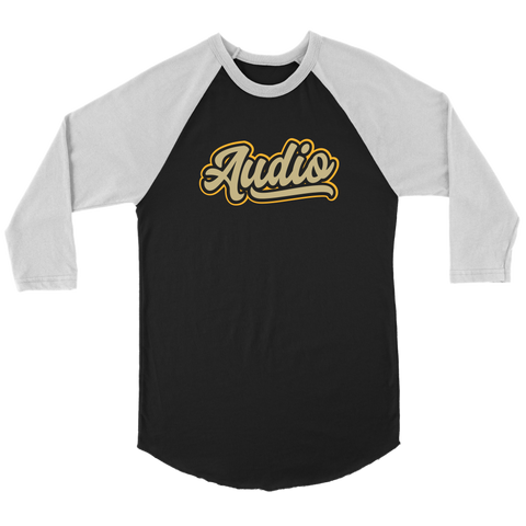 "Audio" Raglan Baseball Three-Quarter Sleeve Shirt