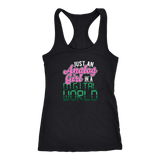 Just An Analog Girl In A Digital World Racerback Tank Top