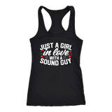 Just A Girl In Love With A Sound Guy Racerback Tank Top