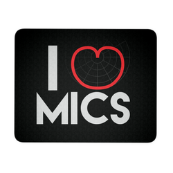 I (Cardioid) Heart Mics Mouse Pad