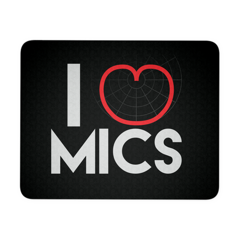 I (Cardioid) Heart Mics Mouse Pad