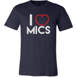 I (Cardioid) Heart Mics Short Sleeve T-Shirt