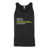 Sonic Manipulator and Vice Overlord of Vibration (Sound Girl) Tank Top