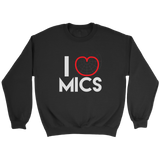 I (Cardioid) Heart Mics  Sweatshirt