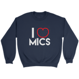 I (Cardioid) Heart Mics  Sweatshirt