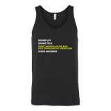 Sonic Manipulator and Vice Overlord of Vibration (Sound Guy) Tank Top