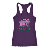 Just An Analog Girl In A Digital World Racerback Tank Top